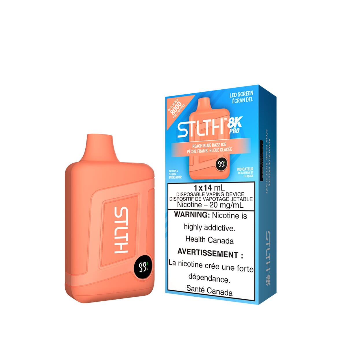 STLTH 8K Pro Peach Blue Razz Ice Disposable Vape Pen Disposable STLTH