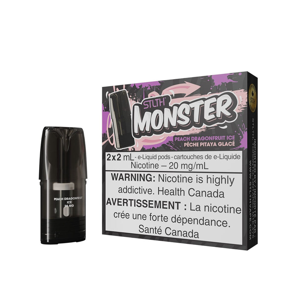 STLTH Monster Peach Dragonfruit Ice Vape Pods Pre-filled Pod STLTH