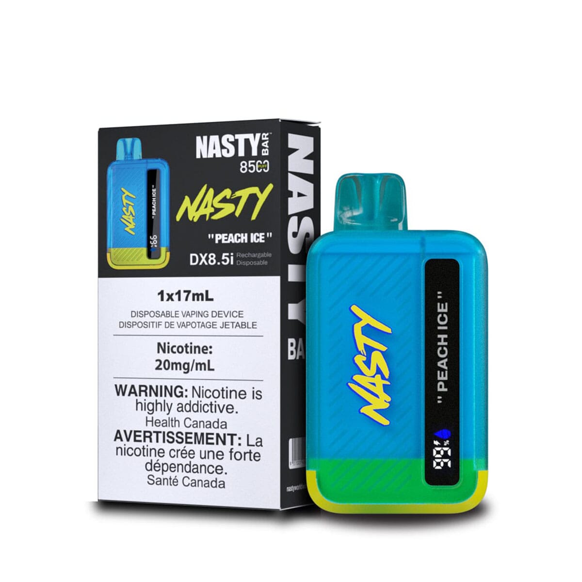 Nasty Bar 8500 Peach Ice Disposable Vape Pen Disposable Nasty