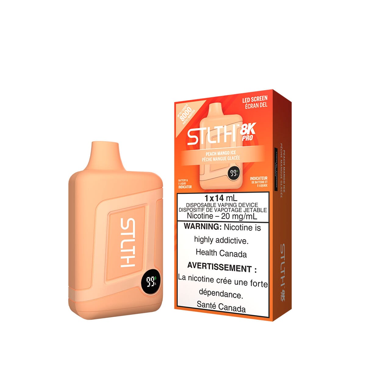 STLTH 8K Pro Peach Mango Ice Disposable Vape Pen Disposable STLTH