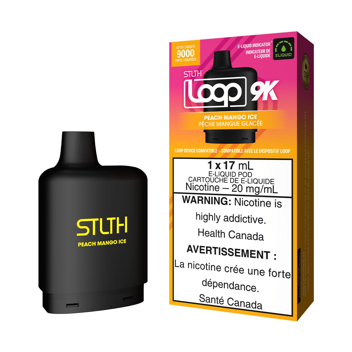 STLTH Loop 2 Peach Mango Ice Disposable Vape Pod Disposable Loop 2