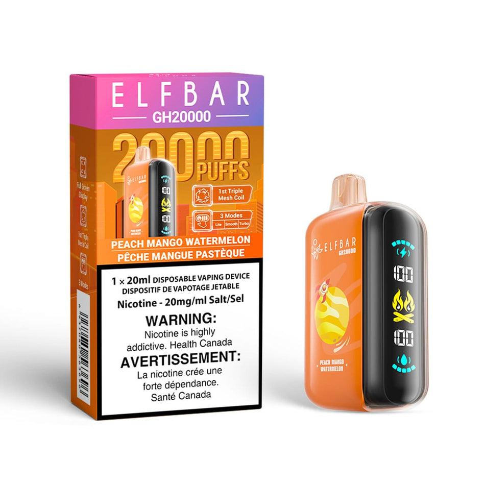 Elf Bar GH20K Peach Mango Watermelon Disposable Vape Disposable Elf Bar