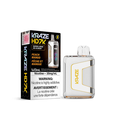 Kraze HD 7000 Peach Mango Disposable Vape Pen Disposable Kraze