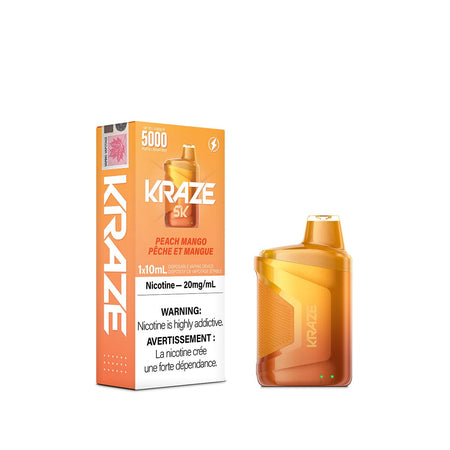 Kraze 5000 Peach Mango Disposable Vape Pen Disposable Kraze