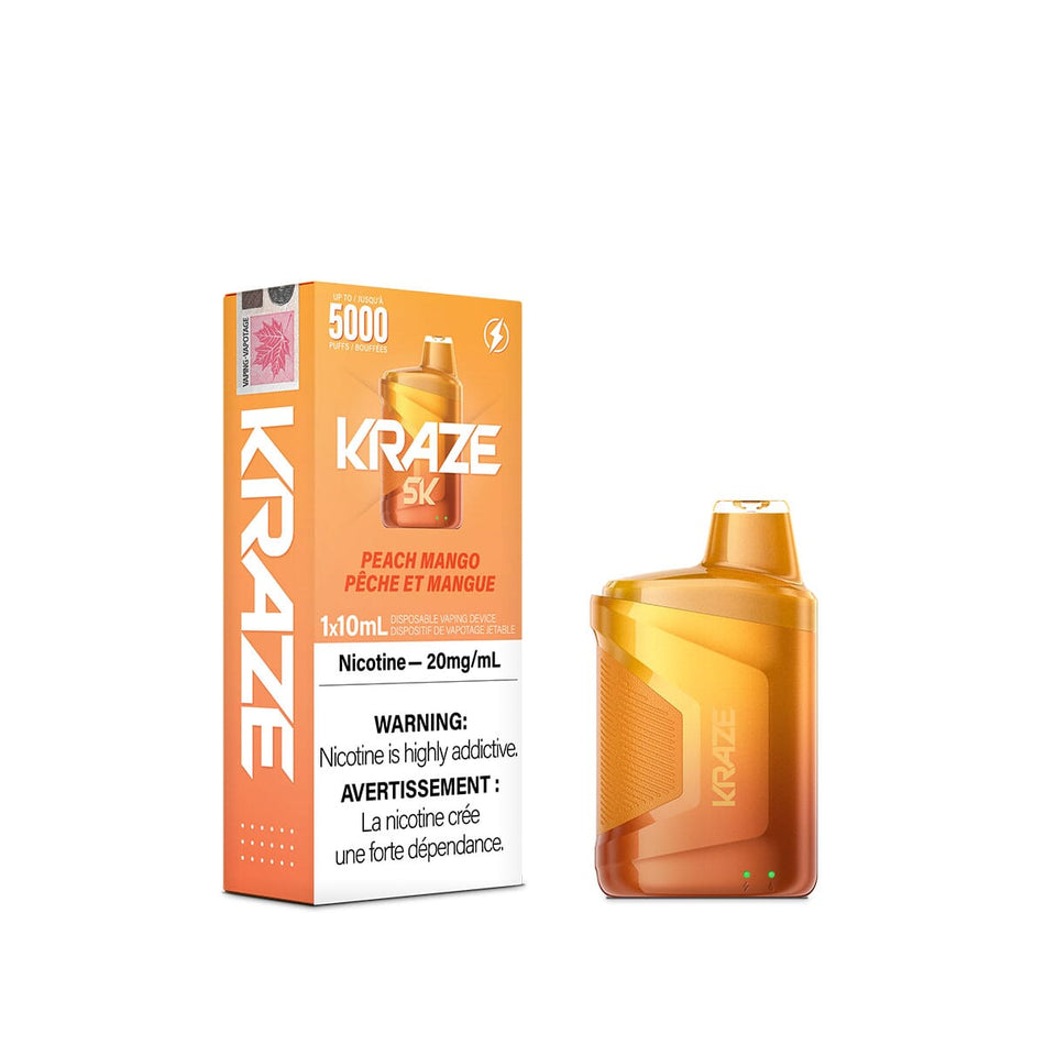 Kraze 5000 Peach Mango Disposable Vape Pen Disposable Kraze