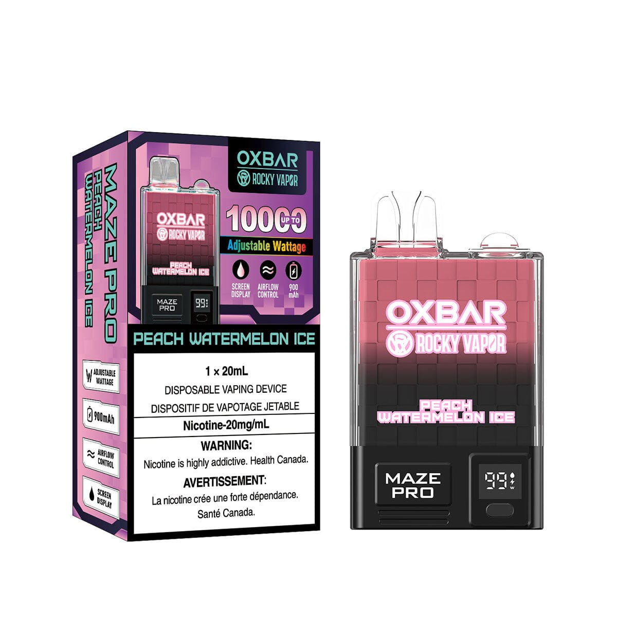 vap store huesca Oxbar Maze Pro Peach Watermelon Ice Disposable Vape