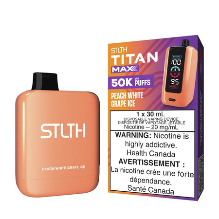 STLTH Titan Max Peach White Grape Ice Disposable Vape Disposable STLTH