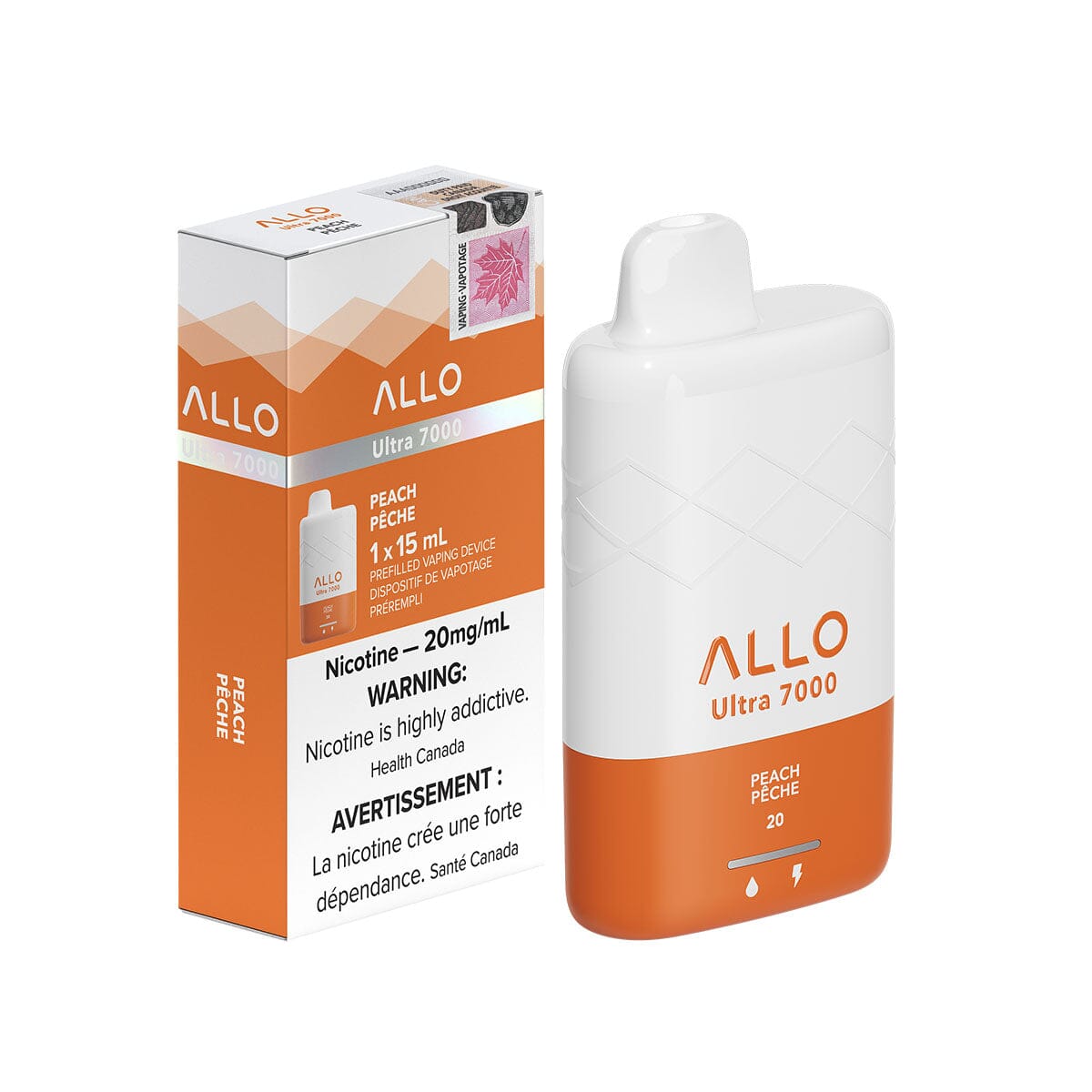 Allo Ultra 7000 Peach Disposable Vape Pen Disposable Allo Ultra