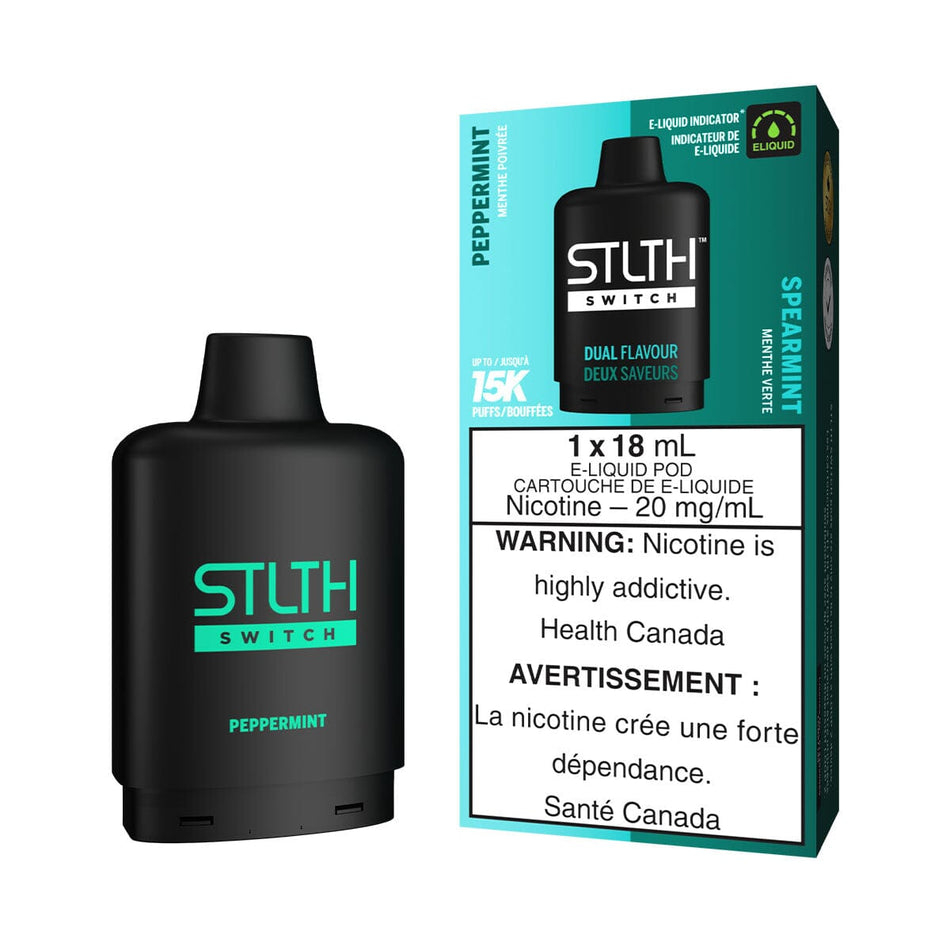 STLTH Switch Peppermint and Spearmint Disposable Vape Pod Disposable STLTH