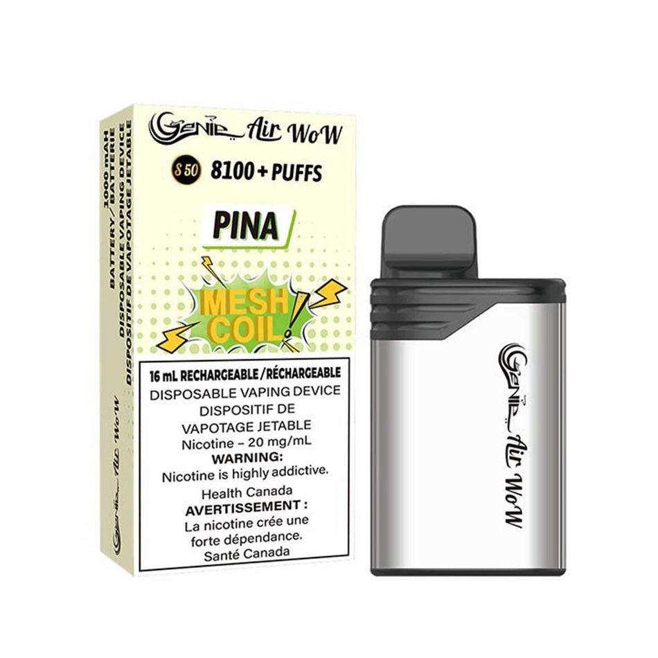 Genie Air Wow 8100 Pina Disposable Vape Pen Disposable Genie Air Wow 8100