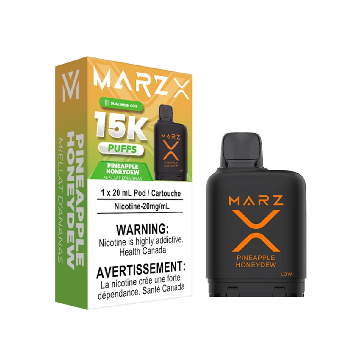 Marz X 15K Pineapple Honeydew Disposable Pod Disposable Marz