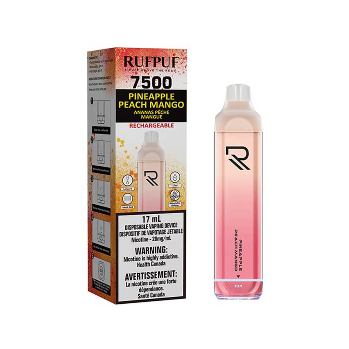 Gcore RUFPUF 7500 Pineapple Peach Mango Disposable Vape Pen Disposable Gcore RUFPUF 7500