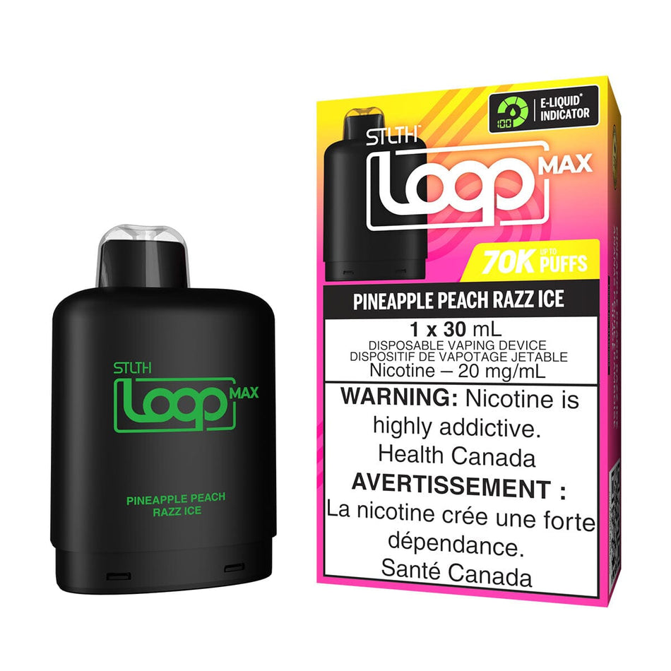 STLTH Loop MAX Pineapple Peach Razz Ice Disposable Vape Pod Disposable STLTH