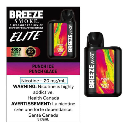 Breeze Elite 4000 Punch Ice Disposable Vape Pen Disposable Breeze