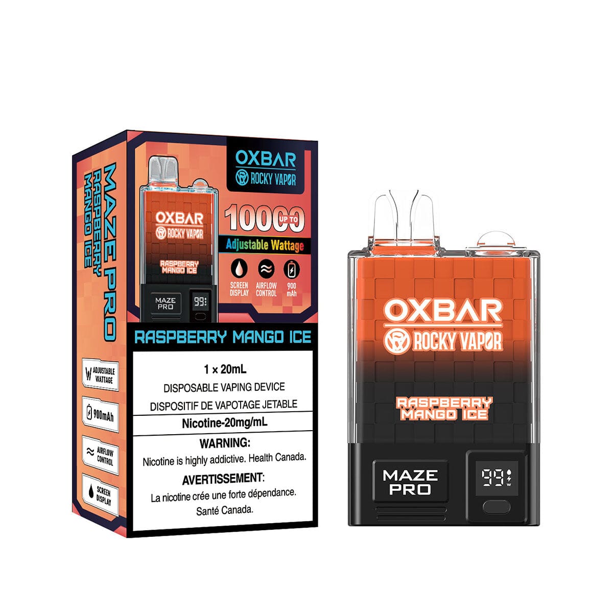 Oxbar Maze Pro Raspberry Mango Ice Disposable Vape Pen Disposable Oxbar