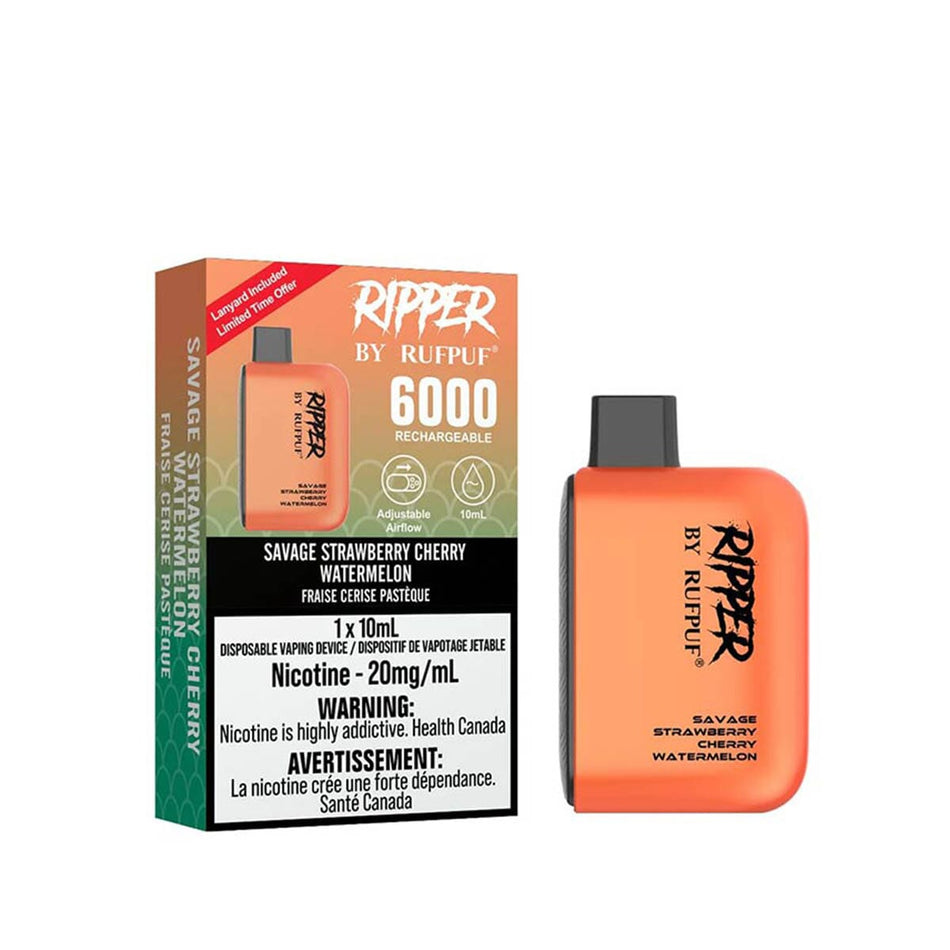 Gcore RUFPUF 6000 Savage Strawberry Cherry Watermelon Disposable Vape Pen Disposable Gcore RUFPUF 6000