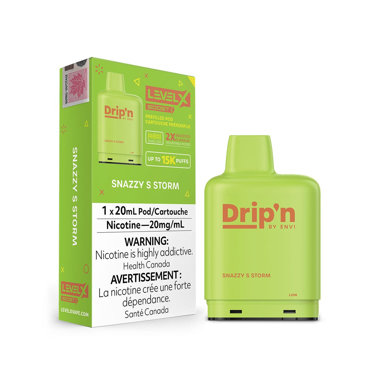 Level X Drip'n Boost Snazzy S Storm Disposable Vape Pod Disposable Level X