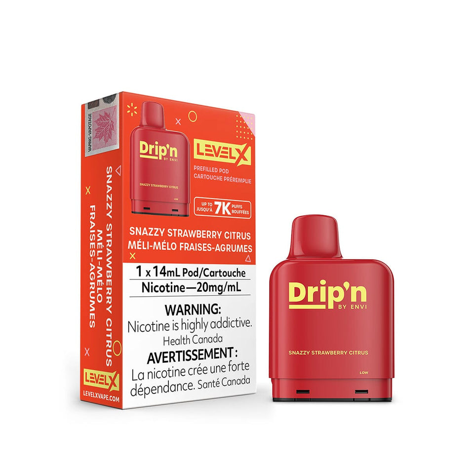 Drip'n Level X Snazzy Strawberry Citrus Disposable Vape Pod Disposable Drip'n