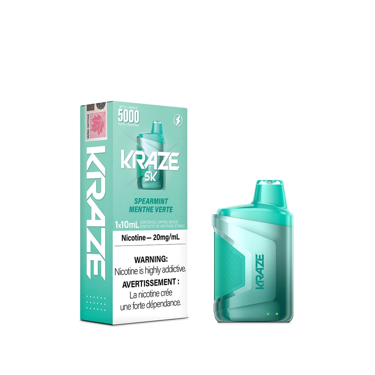 Kraze Vape Blue Light Kraze 5000 Spearmint Disposable Vape Pen Kraze Vape Blue Light Kraze 5000 Spearmint Disposable Vape Pen