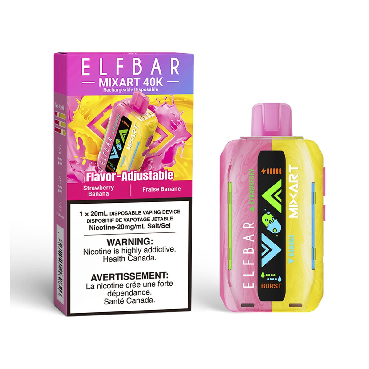 can you buy flavored vapes in canada Elf Bar Mixart Strawberry Banana Disposable Vape Choose Flavor:Chocolate Creme/ Milk Pantry Air Bar Lux Plus