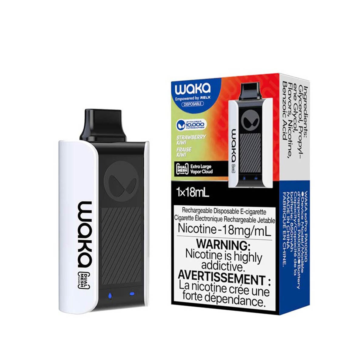 Waka Disposable Vape WAKA SoPro PA10000 Strawberry Kiwi Disposable Vape Pen