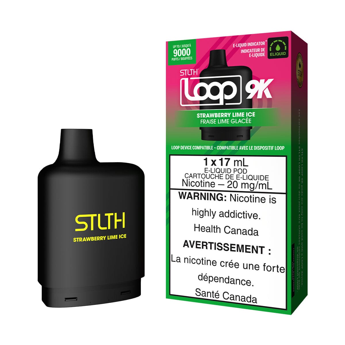 STLTH Loop 2 Strawberry Lime Ice Disposable Vape Pod Disposable Loop 2