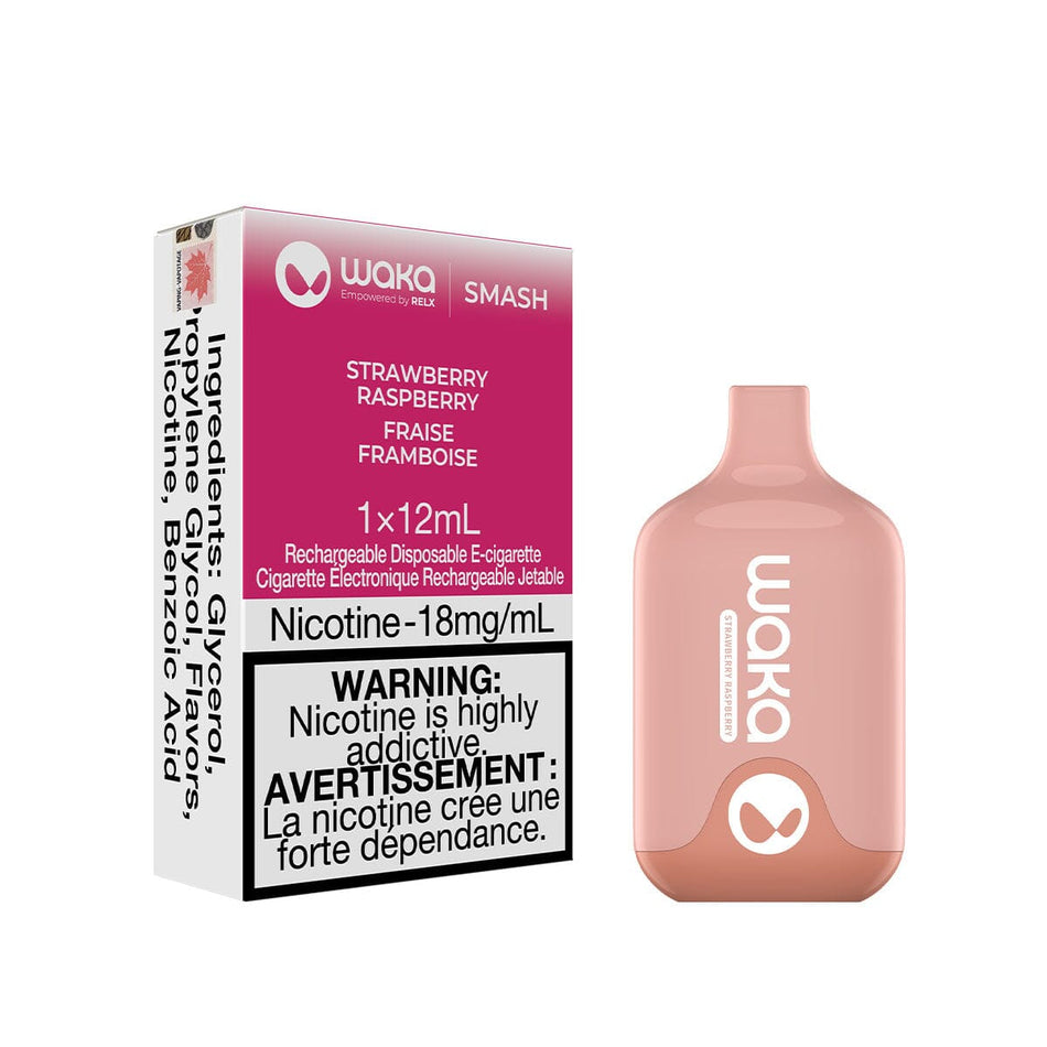 Waka Smash Strawberry Raspberry Disposable Vape Disposable Waka