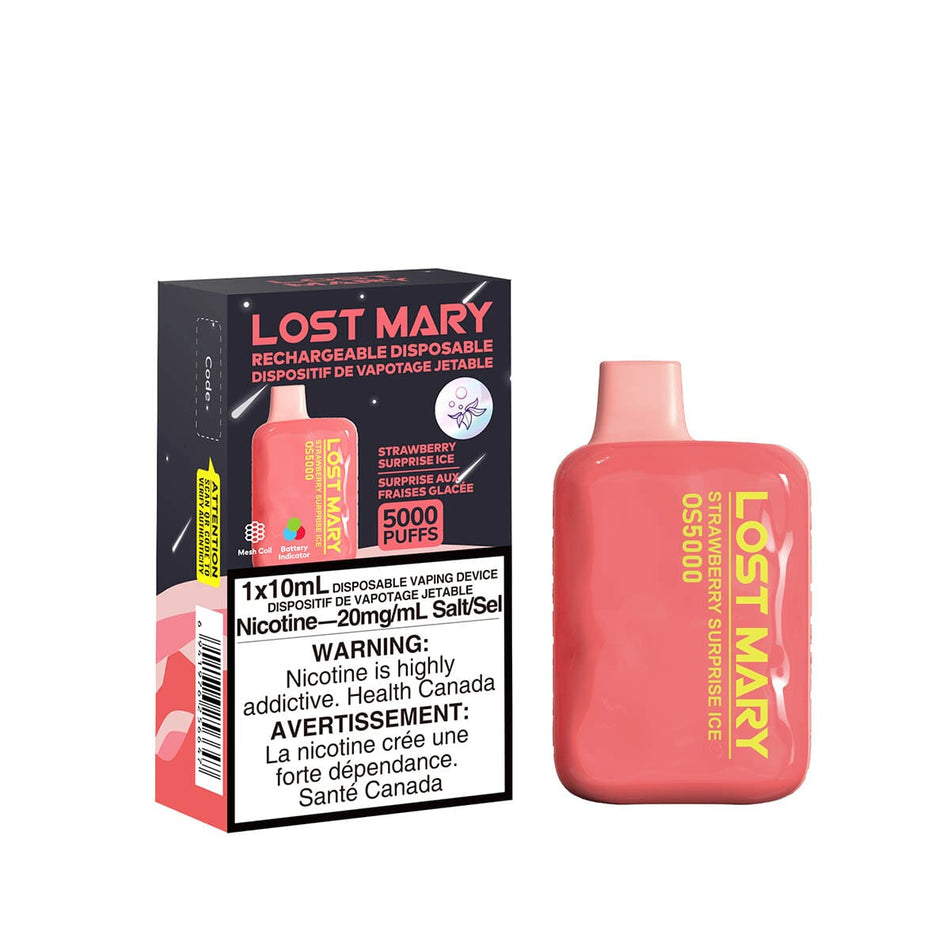 Lost Mary OS5000 Strawberry Surprise Ice Disposable Vape Pen Disposable Lost Mary
