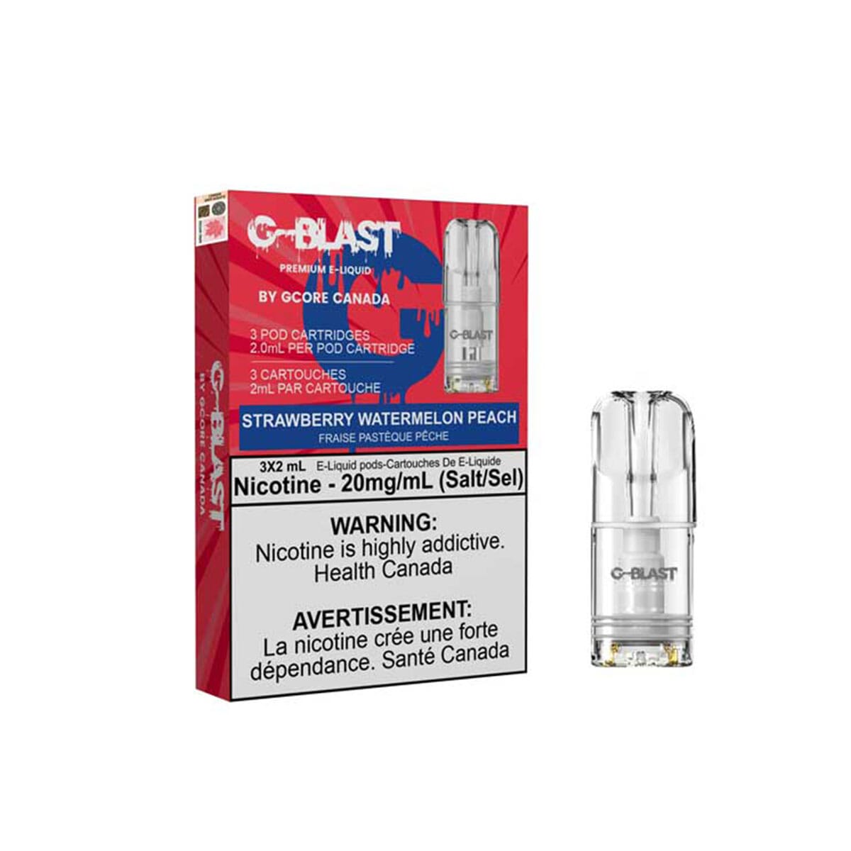 Stlth Compatible G-Blast Strawberry Watermelon Peach Vape Pods Pre-filled Pod Gcore