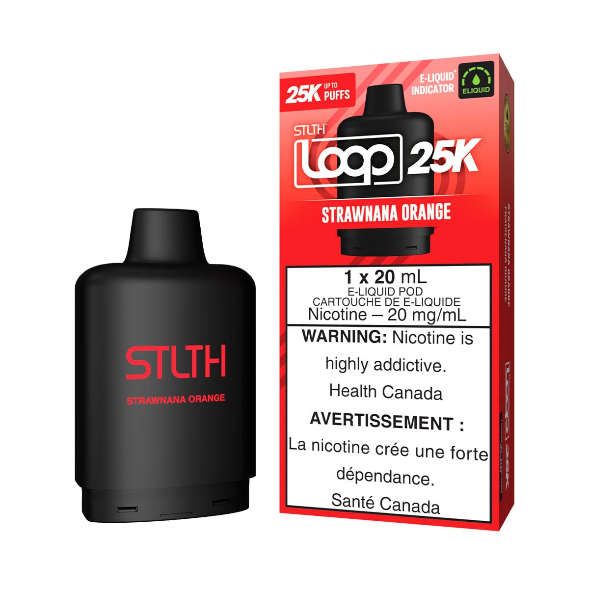 STLTH Loop 25K Strawnana Orange Disposable Vape Pod Disposable STLTH