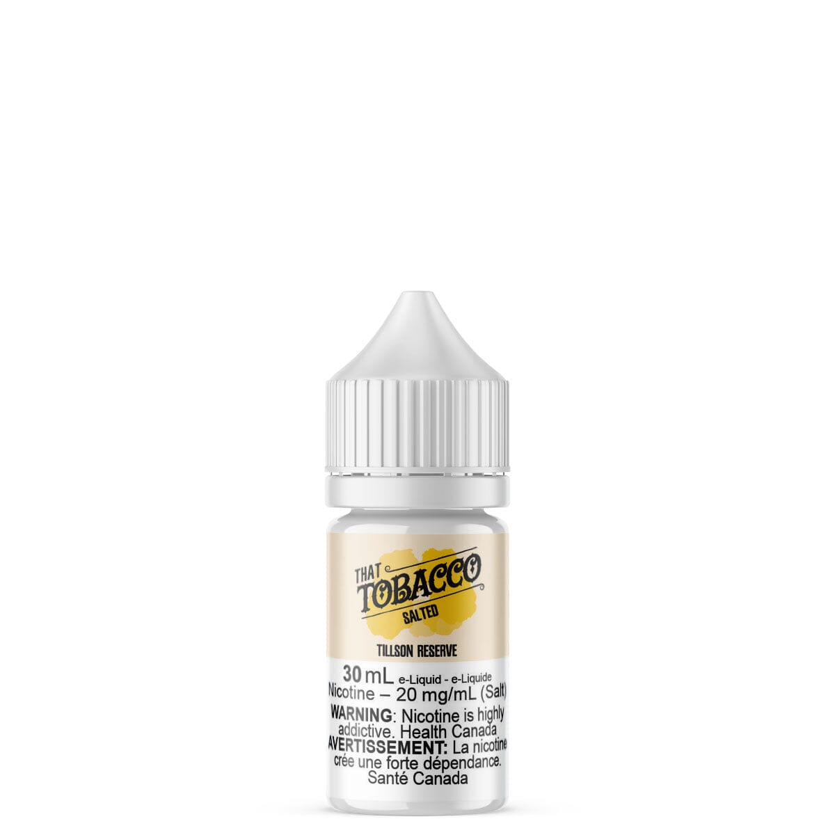 Salted. Tillson Reserve Salt Nic E Liquid E-Liquid That Tobacco Salted 30mL 10mg/mL