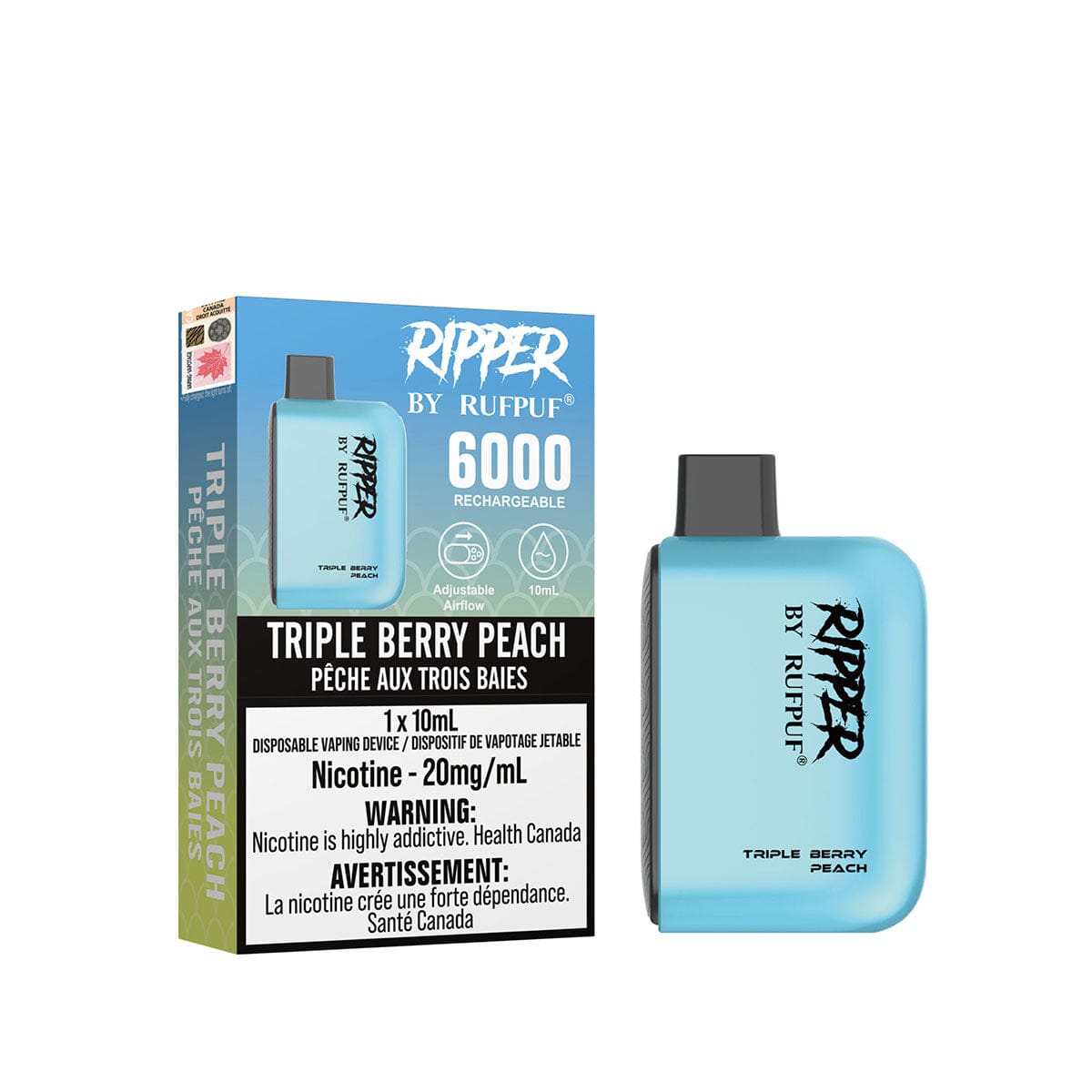 Ripper by RUFPUF 6000 Triple Berry Peach Disposable Vape Pen Disposable Gcore RUFPUF 6000