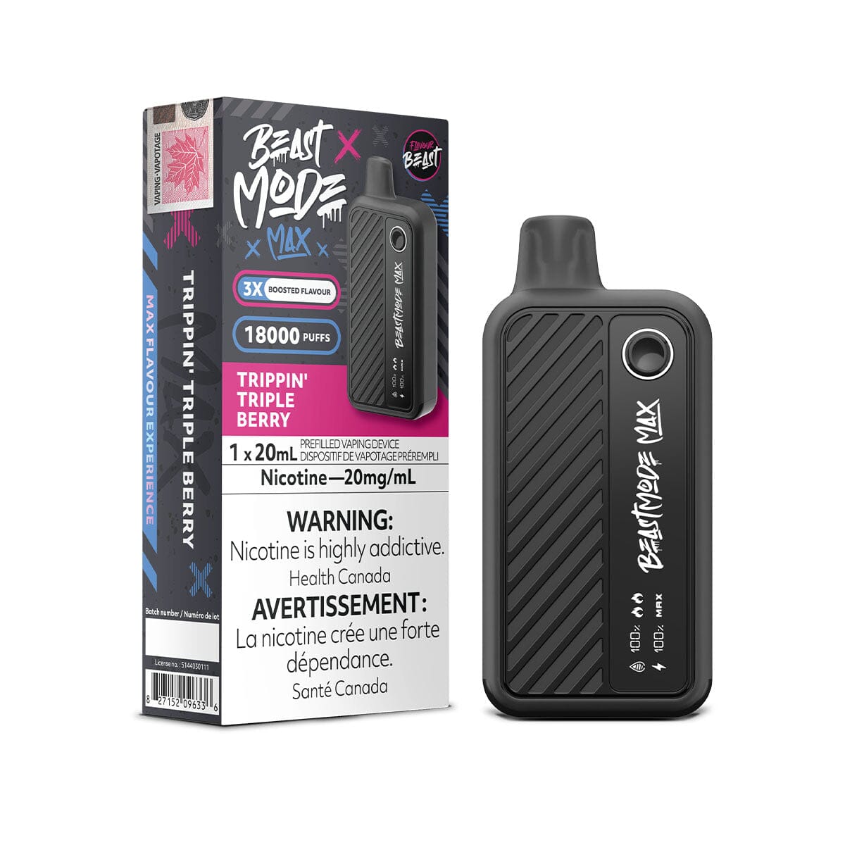Flavour Beast Beast Mode Max Trippin' Triple Berry Disposable Vape Disposable Flavour Beast