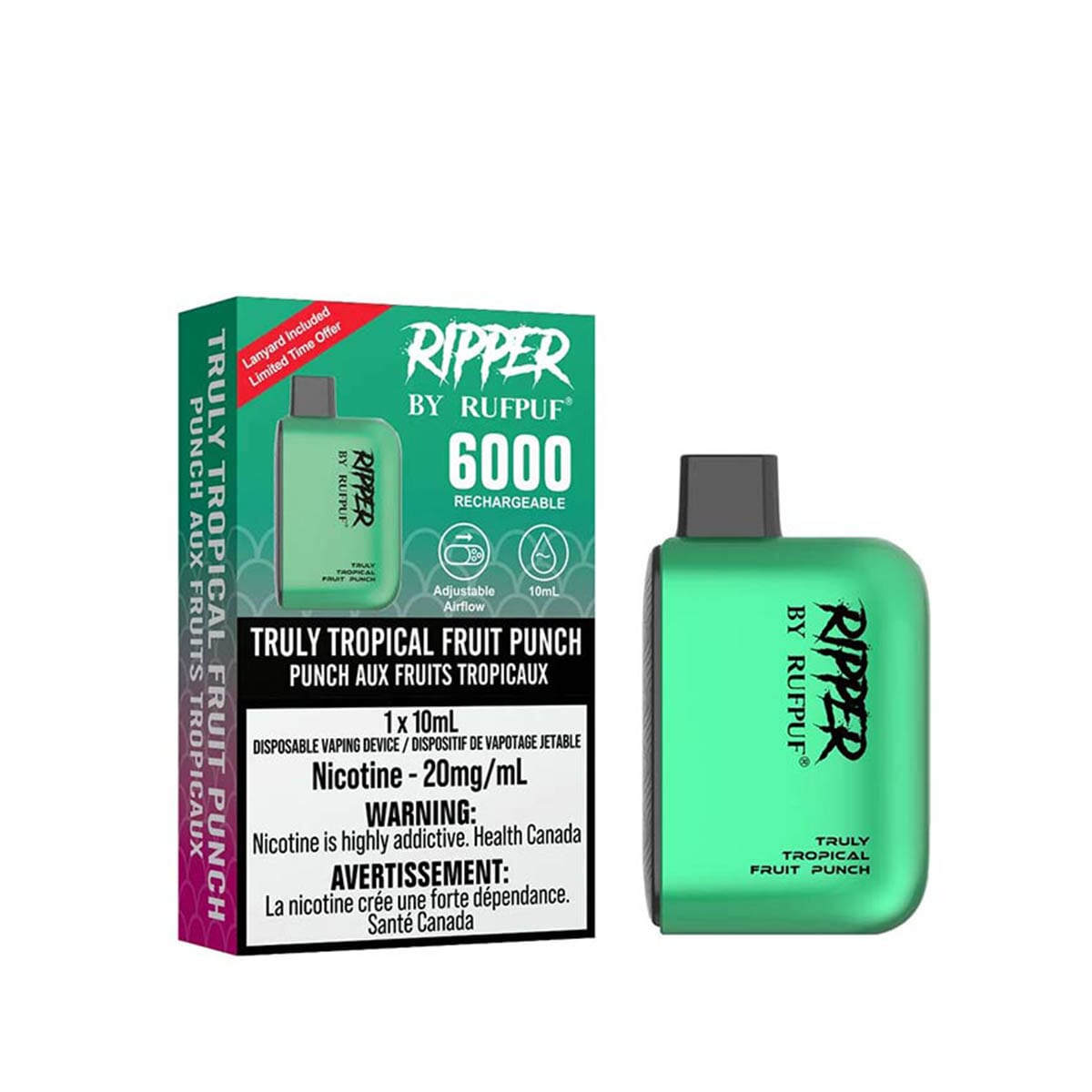 Gcore RUFPUF 6000 Truly Tropical Fruit Punch Disposable Vape Pen Disposable Gcore RUFPUF 6000