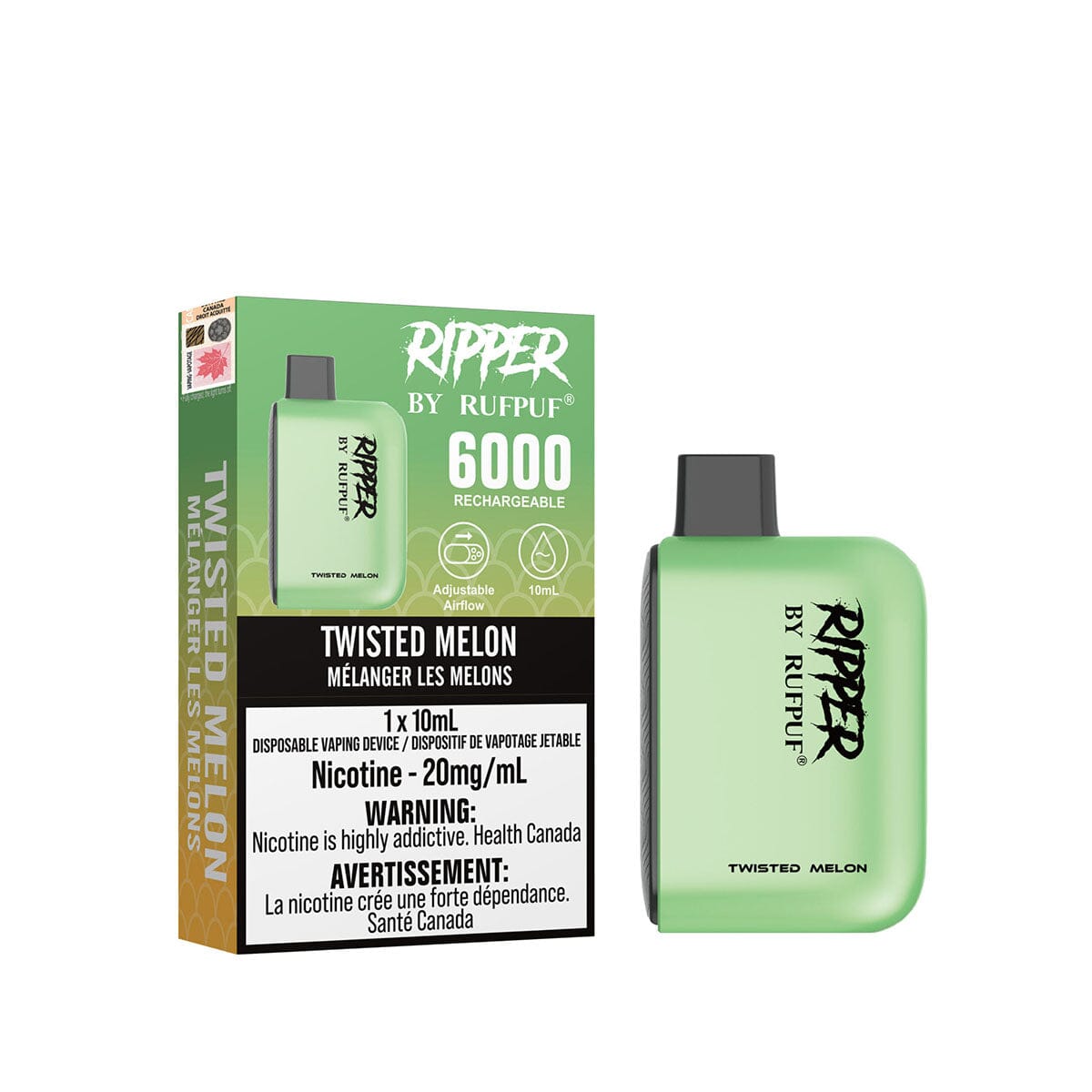 Ripper by RUFPUF 6000 Twisted Melon Disposable Vape Pen Disposable Gcore RUFPUF 6000
