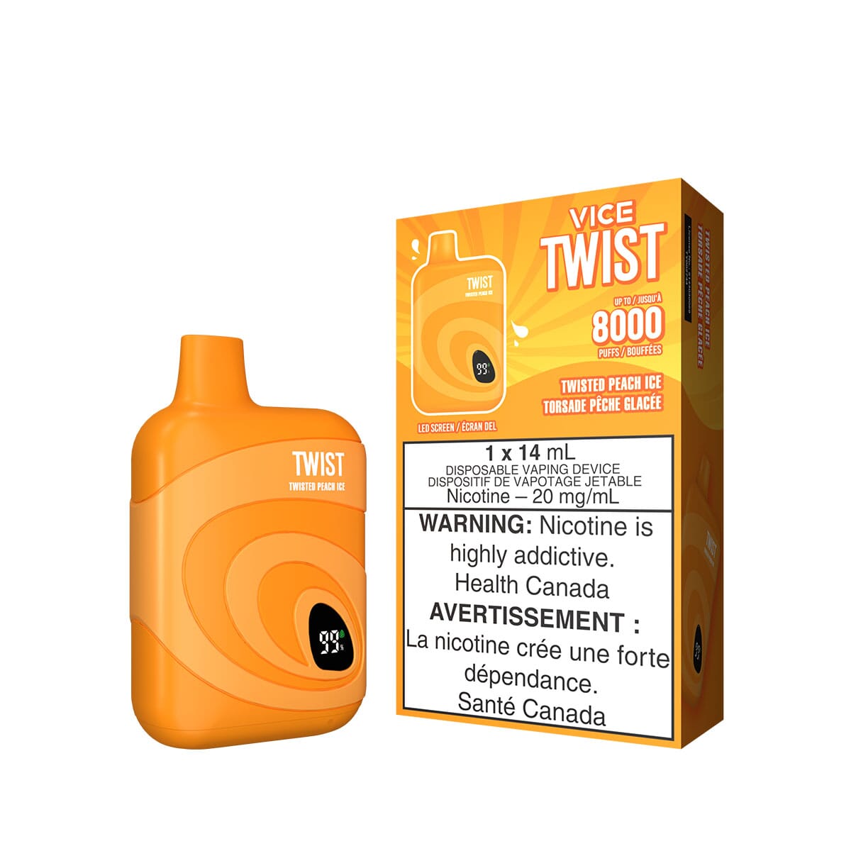 Vice Twist Twisted Peach Ice Disposable Vape Pen Disposable Vice