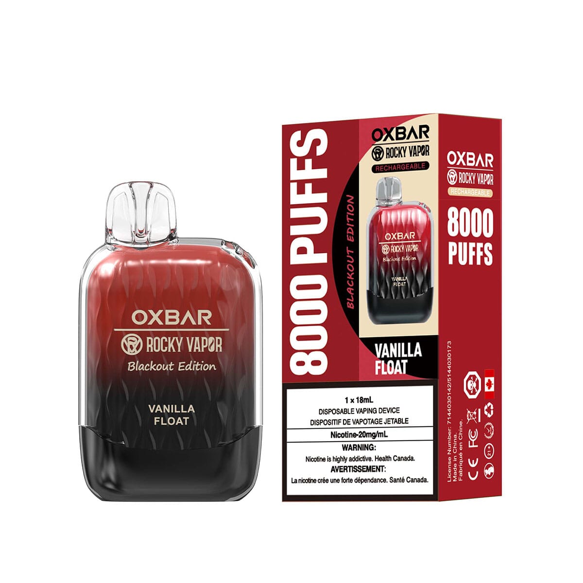 Oxbar G8000 Vanilla Float Disposable Vape Pen Disposable Oxbar