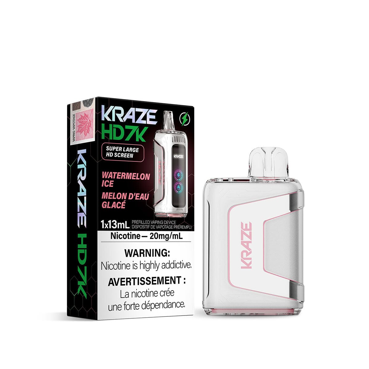 Kraze HD 7000 Watermelon Ice Disposable Vape Pen Disposable Kraze
