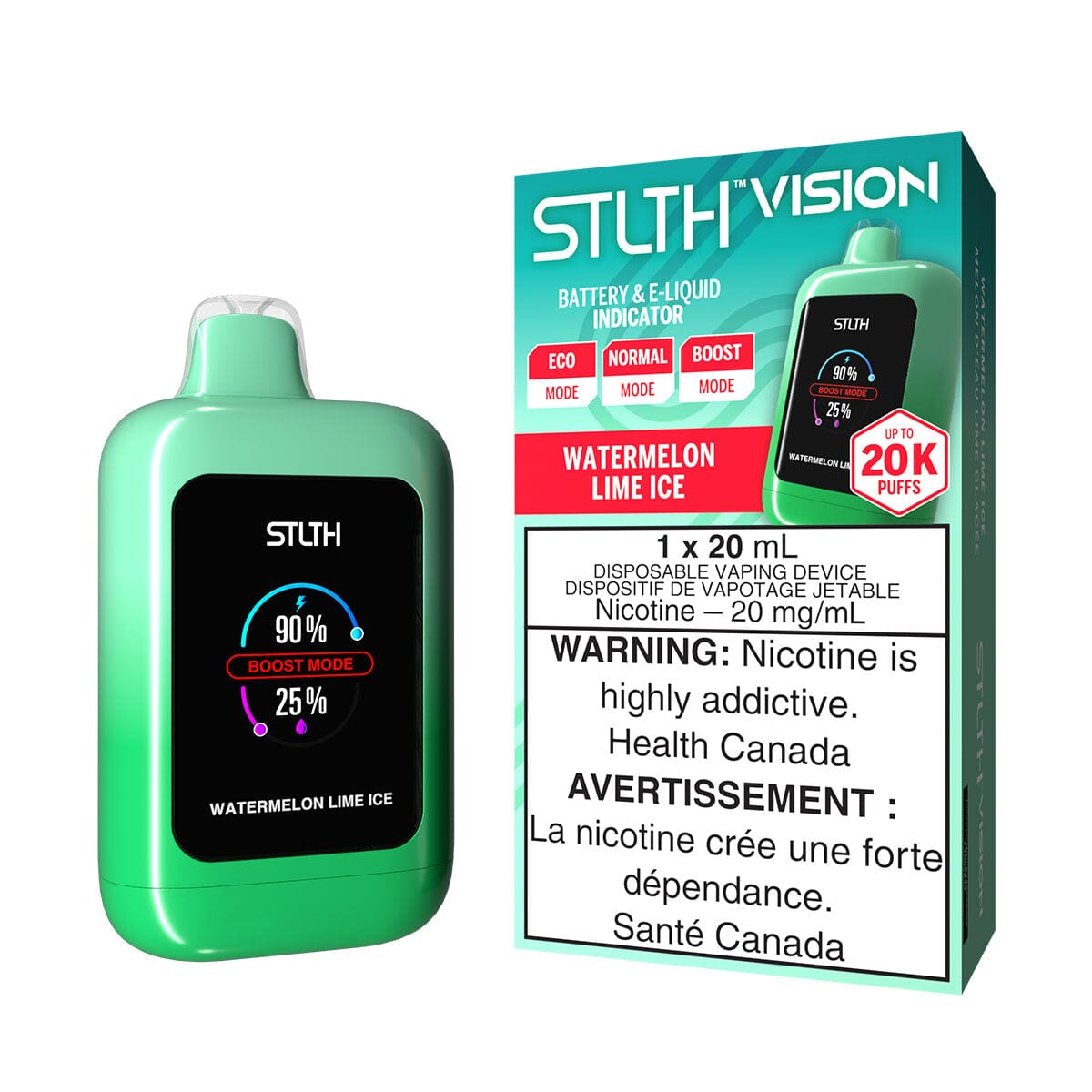 STLTH Vision Watermelon Lime Ice Disposable Vape Disposable STLTH