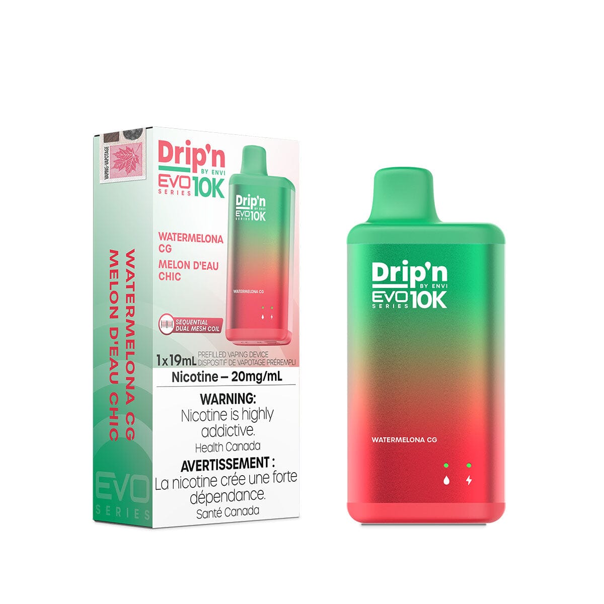 Drip'n EVO 10K Watermelon CG Disposable Vape Pen Disposable Drip'n