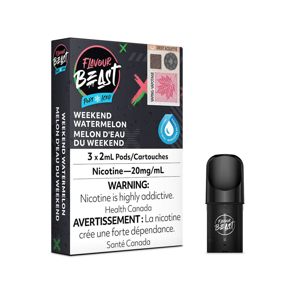 STLTH Compatible Flavour Beast Weekend Watermelon Iced Vape Pods Pre-filled Pod Flavour Beast
