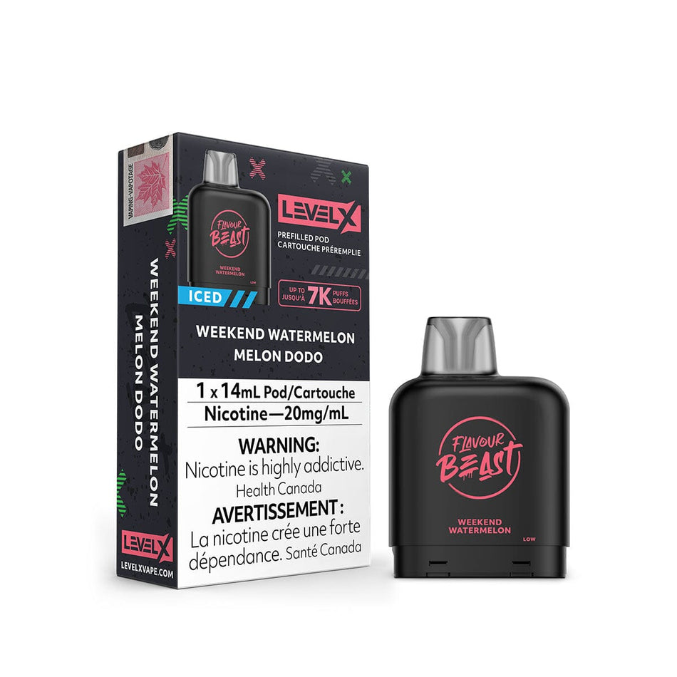 Flavour Beast Level X Weekend Watermelon Disposable Vape Pod Disposable Flavour Beast