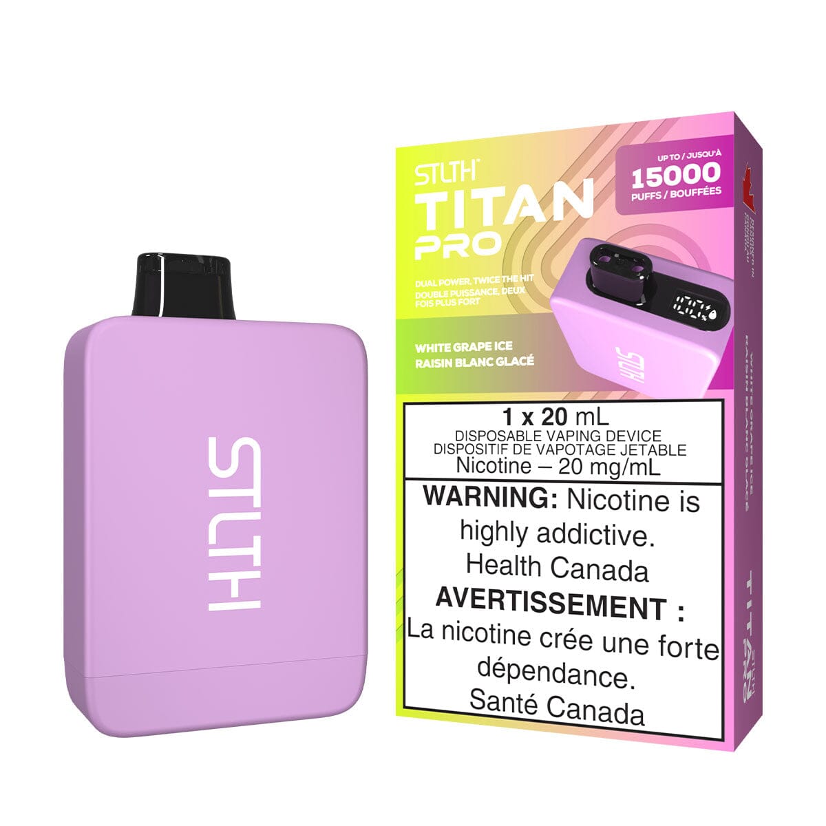 STLTH Titan Pro White Grape Ice Disposable Vape Disposable STLTH