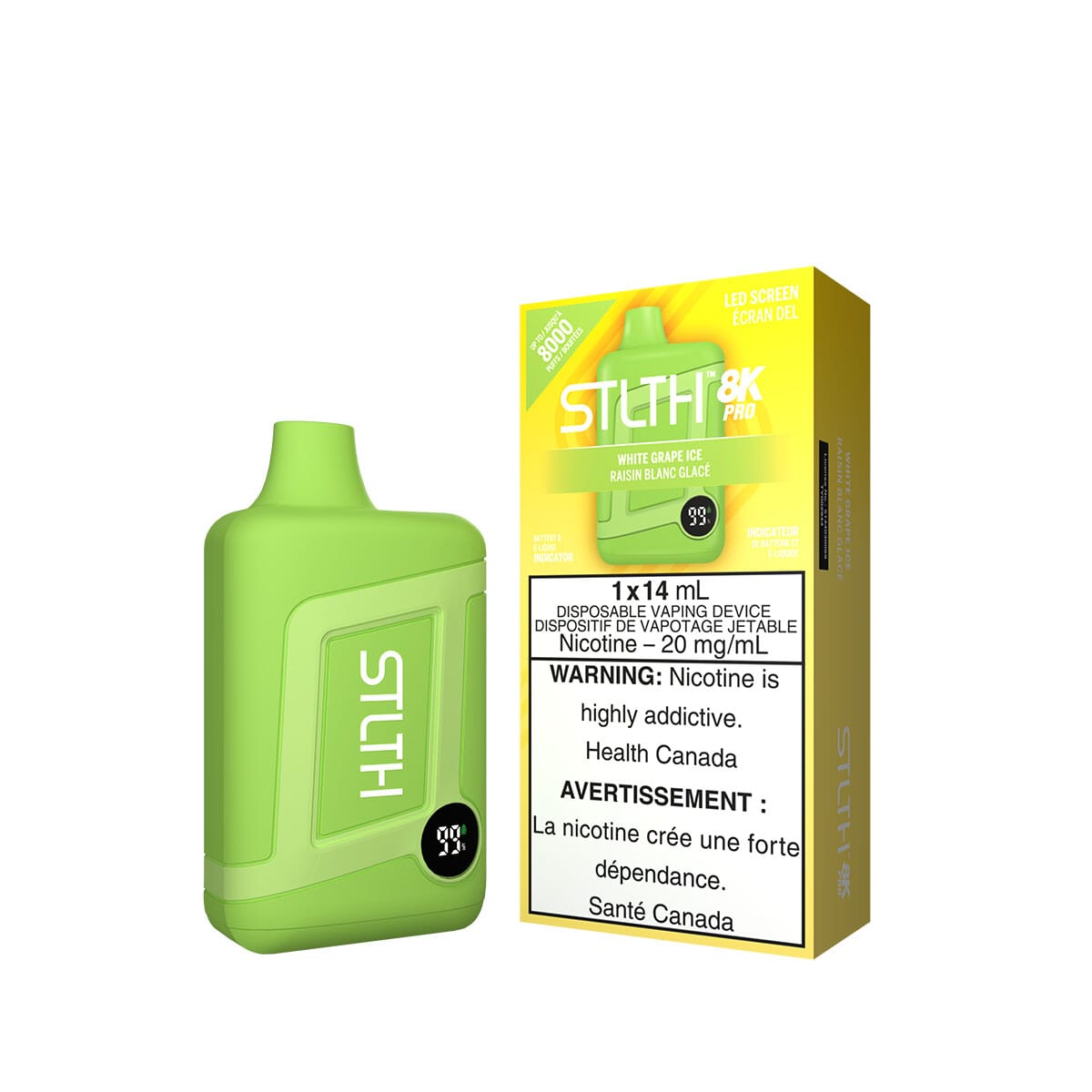 STLTH 8K Pro White Grape Ice Disposable Vape Pen Disposable STLTH