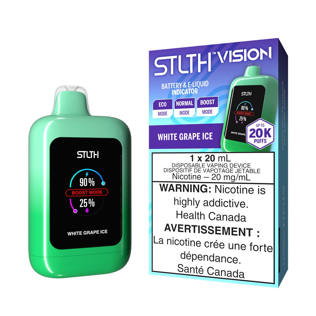 STLTH Vision White Grape Ice Disposable Vape Disposable STLTH