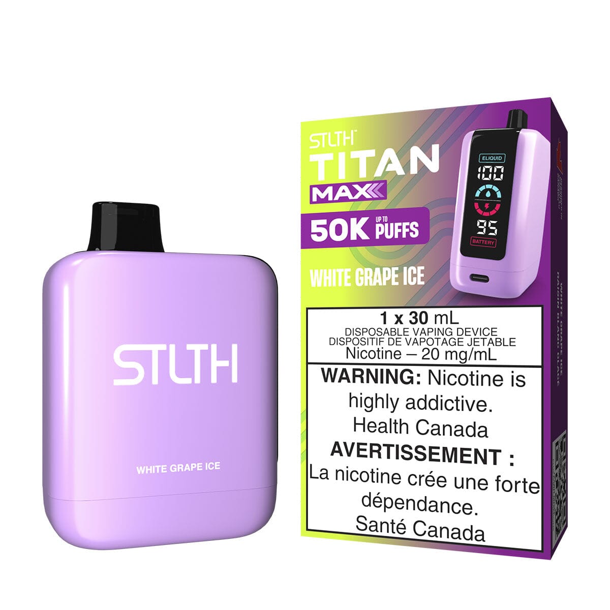 STLTH Titan Max White Grape Ice Disposable Vape Disposable STLTH