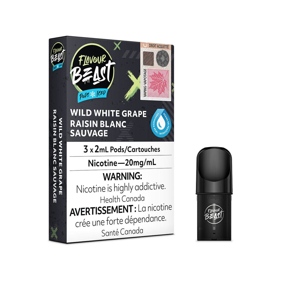 STLTH Compatible Flavour Beast Wild White Grape Iced Vape Pods Pre-filled Pod Flavour Beast