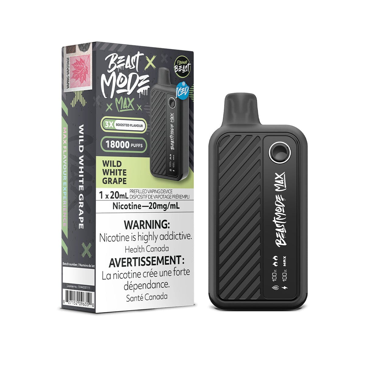 Flavour Beast Beast Mode Max Wild White Grape Iced |  VapeMeet