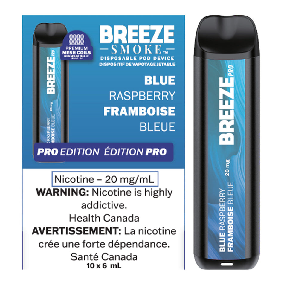 Breeze Pro - Blue Raspberry Disposable Breeze Smoke