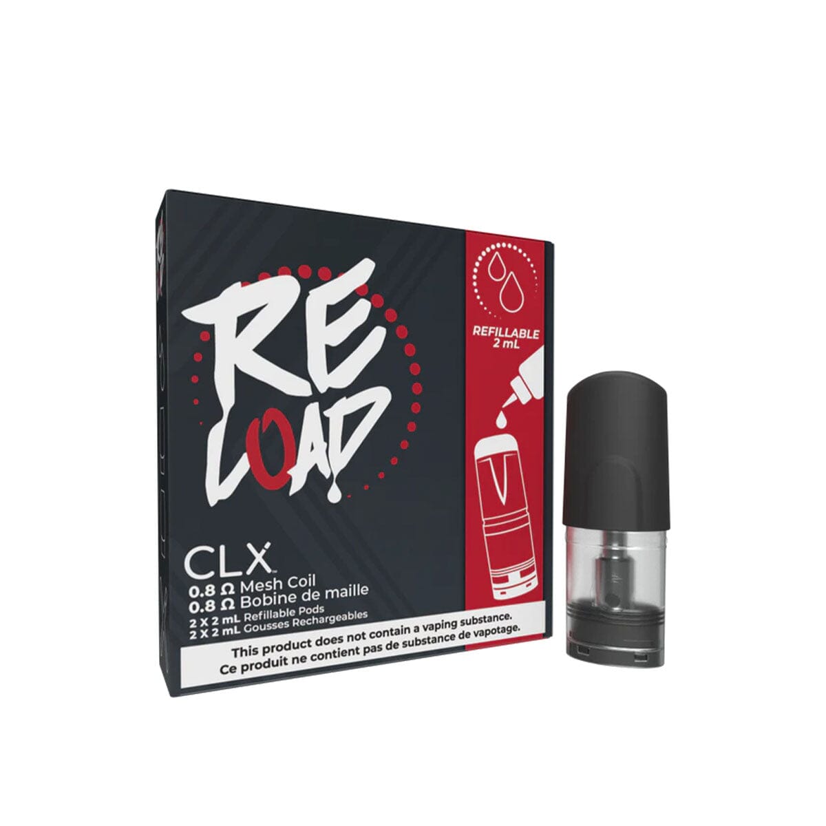 CLX Reload Refillable Vape Pods Replacement Pod CLX 0.8 ohm
